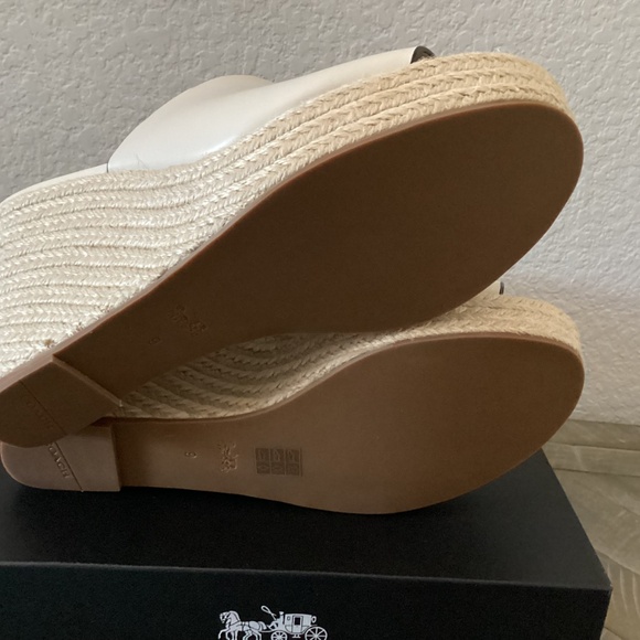 COACH Gloria C Slide Espadrille Wedge Sandals, size 9 - Picture 10 of 13